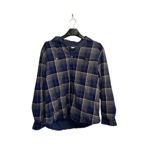 Carbon 2 Cobalt Men's Size XL Lined Button Up Plaid Flannel Jacket Lightweight